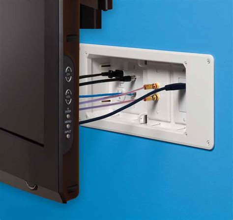 recessed electrical box for flat screen tv|arlington recessed box.